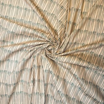 Jacquard Jersey - Tribal Lines - Groen