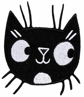 Strijkapplicatie Zwarte Kat (Eva Mouton)