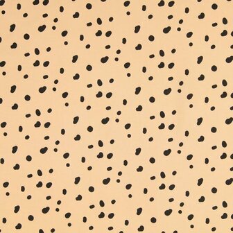 Viscose - Zwarte Vlekken - Beige