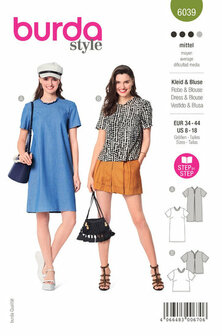 Burda Patroon 6039 - Jurk en Bloes