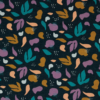 Sweat - Glitter Leaves - Donkerblauw