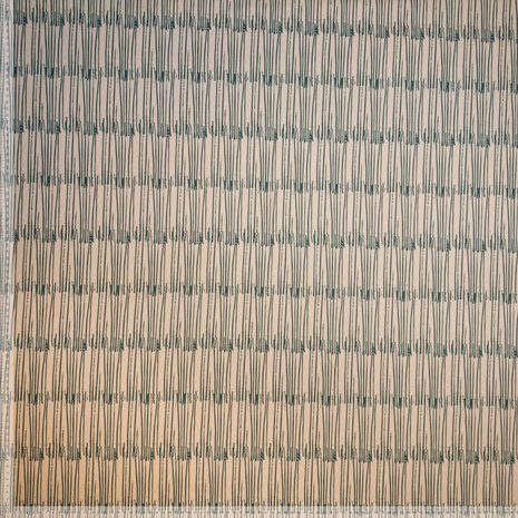 Jacquard Jersey - Tribal Lines - Groen