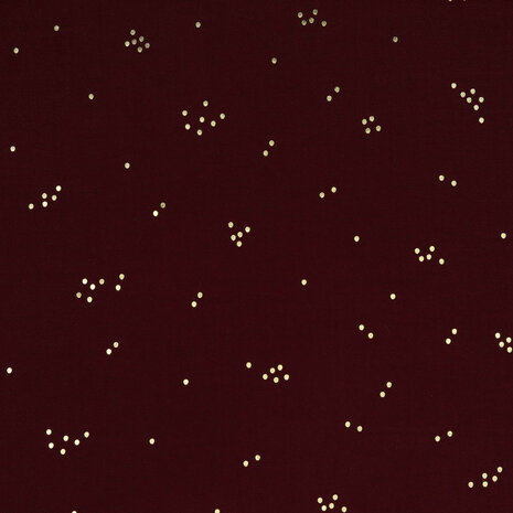 Coupon 1.4m - Viscose - Foil Dots - Aubergine