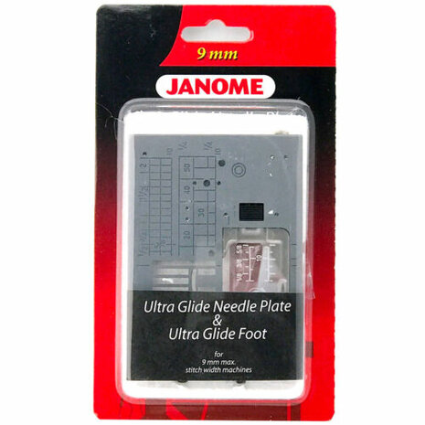 Janome 9mm - Glijnaaldplaat met Glijvoet