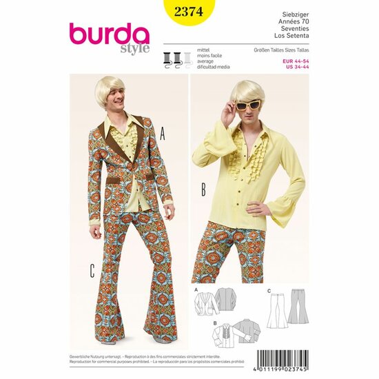 Burda Patroon 2374 - Seventies