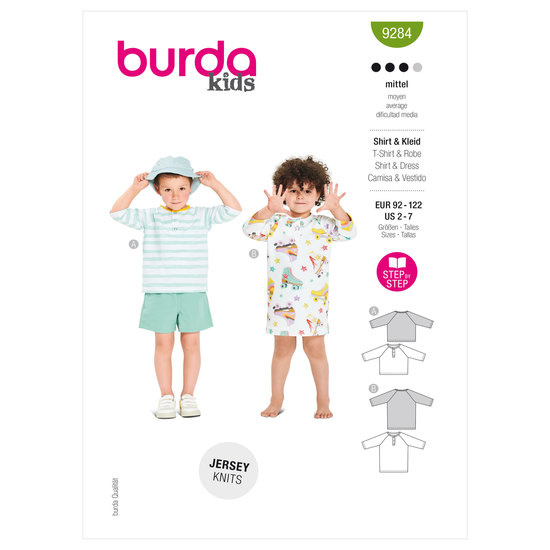 Burda Patroon 9284 - T-shirt en Jurk