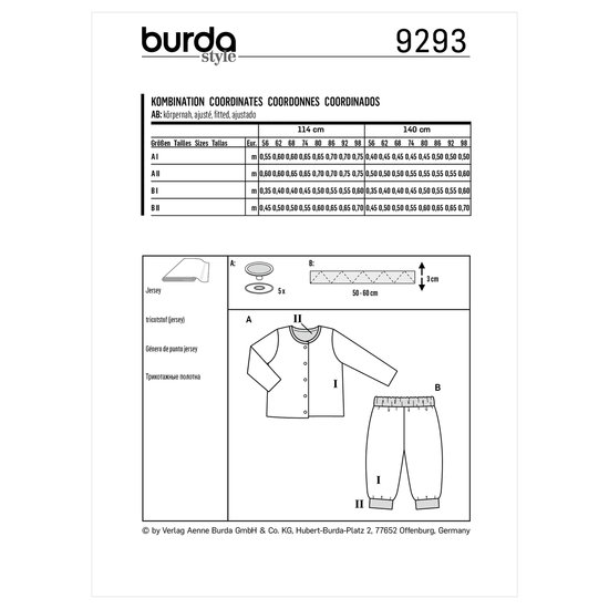 Burda Patroon 9293 - Trui en Broek