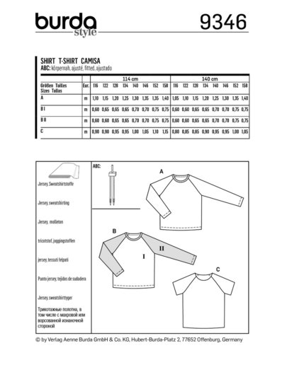 Burda Patroon 9346 - T-shirt