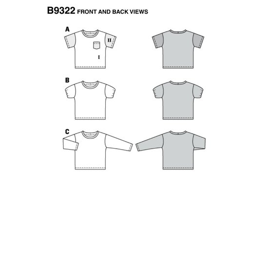 Burda Patroon 9322 - T-shirt