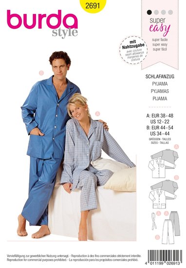 Burda Patroon 2691 - Pyjama