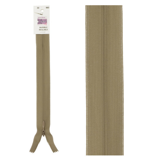 Blinde Rits - 60cm - Taupe (563)