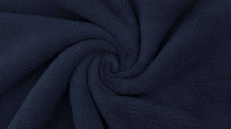 Bamboo Velvet Terry - Uni - Navy