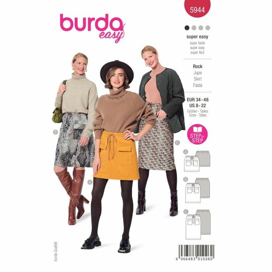 Burda Patroon 5944 - Rok