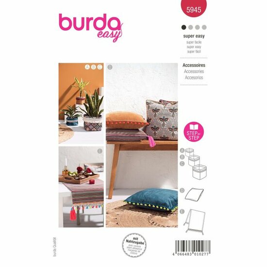 Burda Patroon 5945 - Mandje, Kussen en Loper