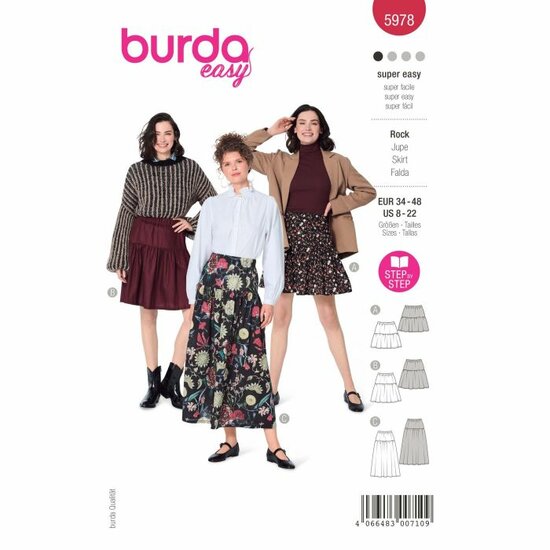 Burda Patroon 5978 - Rok