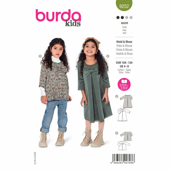 Burda Patroon 9252 - Jurk en Bloes