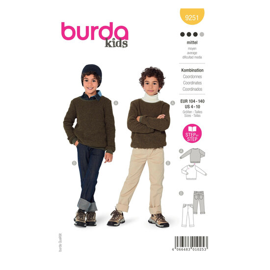 Burda Patroon 9251 - Trui en Broek