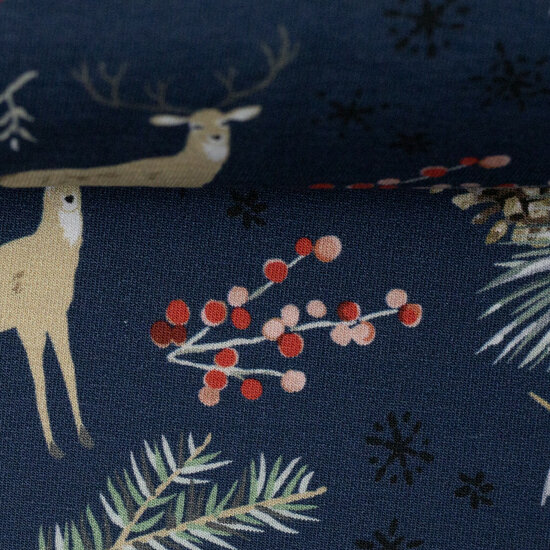 Sweat - Holly Deer Pine Cone - Navy