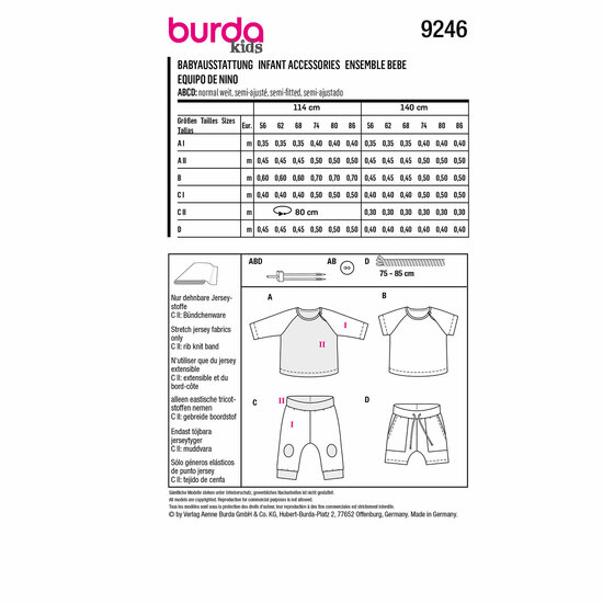 Burda Patroon 9246 - T-shirt en Broek