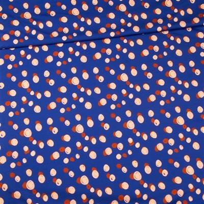 French Terry - Repetitive Dots -Donkerblauw
