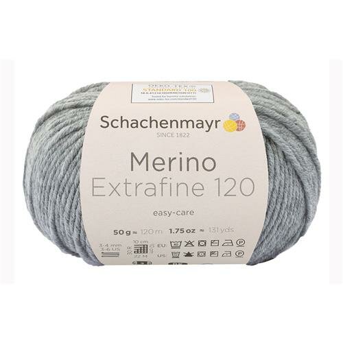 Schachenmayr Merino Extrafine 120 - 191 - Gemeleerd Grijs