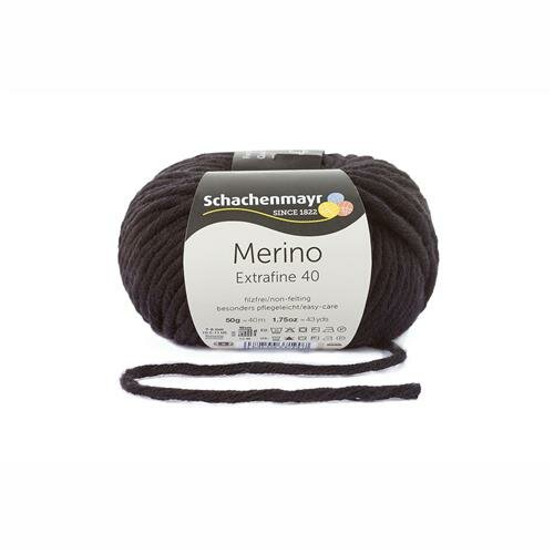Schachenmayr Merino Extrafine 40 - 399 - Zwart