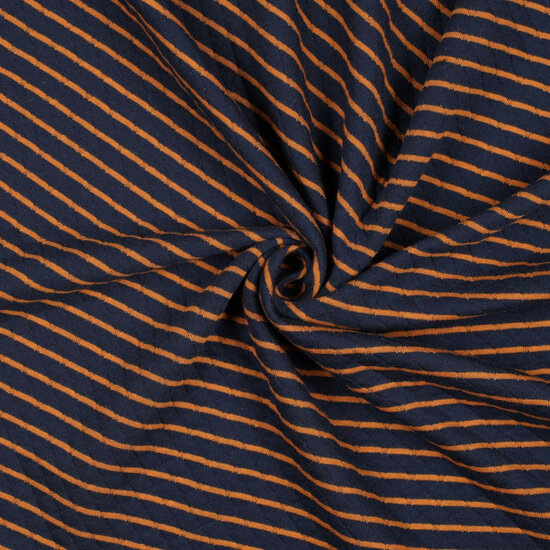 Sweat Quilt - Yarn Dyed Stripes - Navy