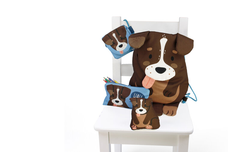 Canvas - Paneel Dierentas Hond - Blauw