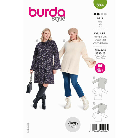 Burda Patroon 5866 - Jurk &amp; T-shirt