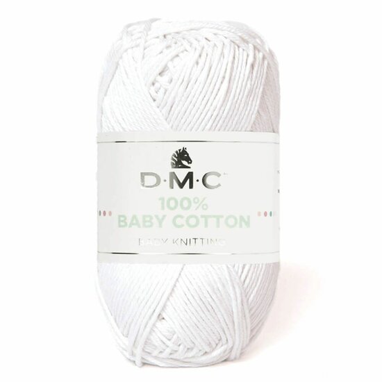 DMC 100% Baby Cotton - 762 - Wit