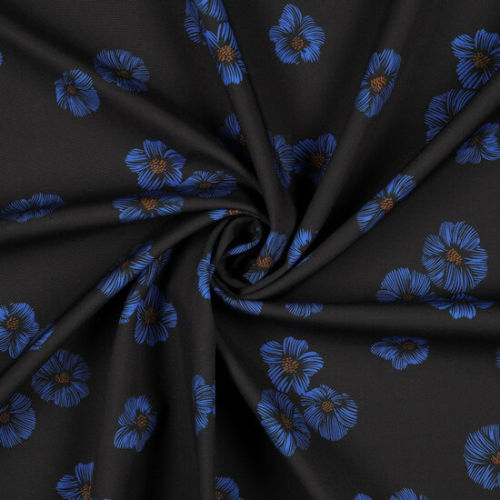 Softshell - Flowers - Zwart