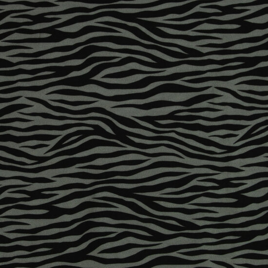 Viscose - Zebra - Grijs