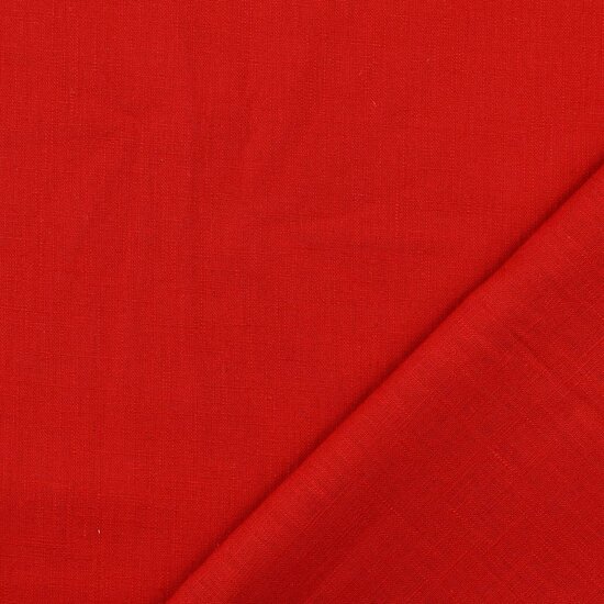 Linnen - Uni Washed - Rood