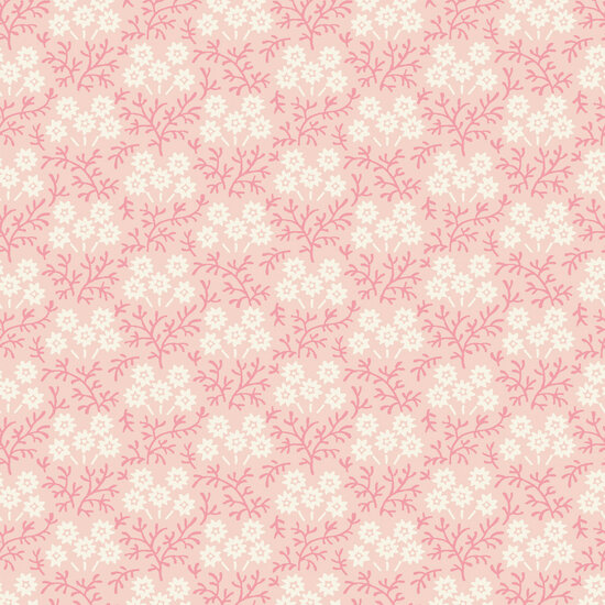 Katoen - Pink Trailing Flowervine - Roze