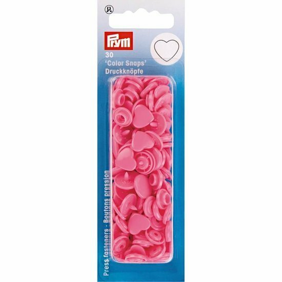 Prym Drukknoop Colorsnaps Hart Fuchsia