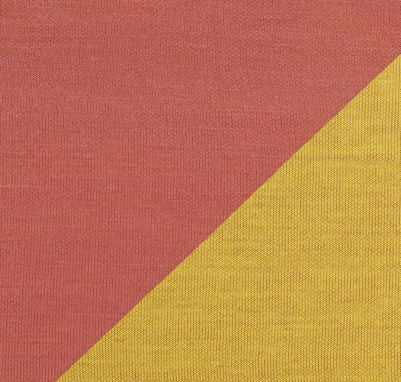 Viscose Jersey Ida Doubleface Zalmroze/Geel