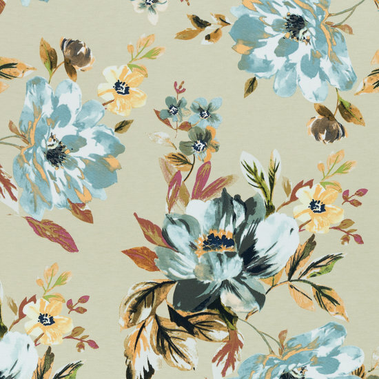 Viscose Jersey Selina Bloemen Beige