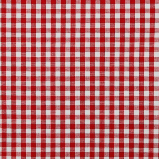 Katoen Check Rood