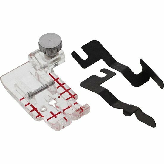 Janome 7mm - 1/4" Naadvoet Transparant met 2 Verwisselbare Geleiders