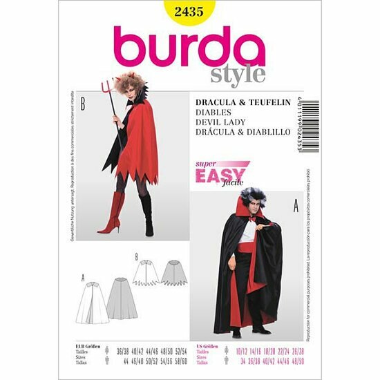 Burda Patroon 2435 - Dracula en Duivelin