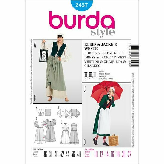 Burda Patroon 2457 - Jurk, Jasje en Gilet