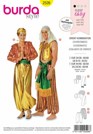 Burda Patroon 2526 - Oosterse Kleding