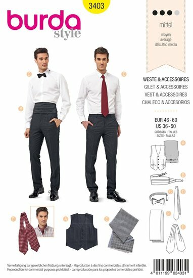 Burda Patroon 3403 - Gilet en Accessoires