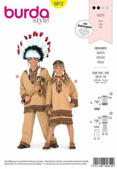 Burda Patroon 5812 - Indianen
