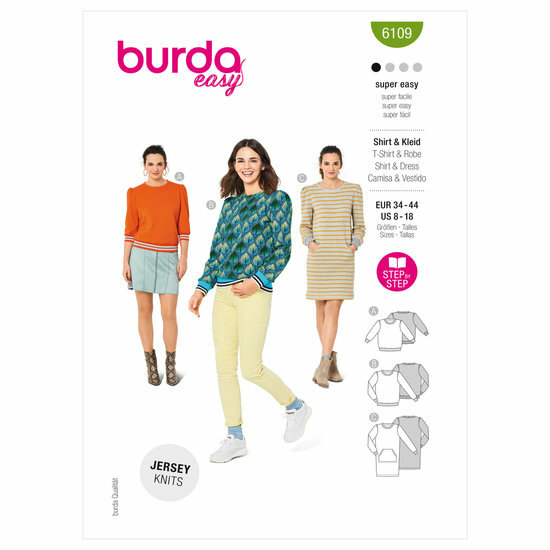 Burda Patroon 6109 - T-shirt en Jurk