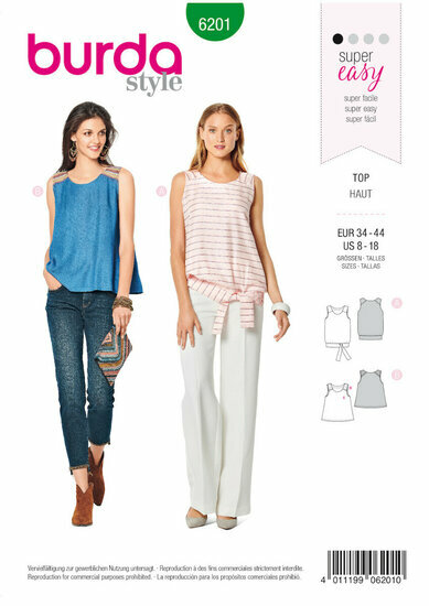 Burda Patroon 6201 - Topje