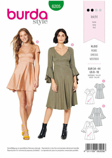 Burda Patroon 6205 - Jurk