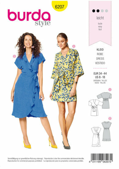 Burda Patroon 6207 - Jurk