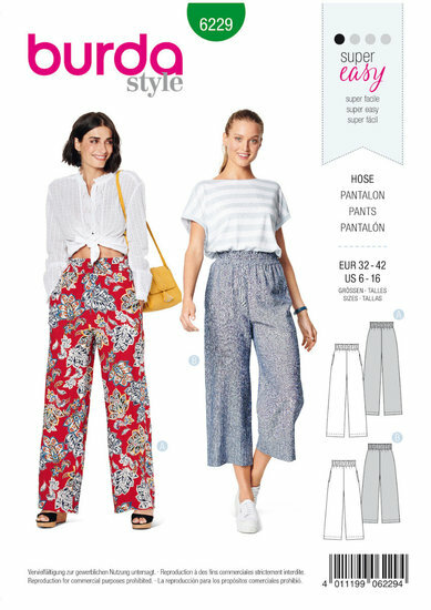 Burda Patroon 6229 - Broek