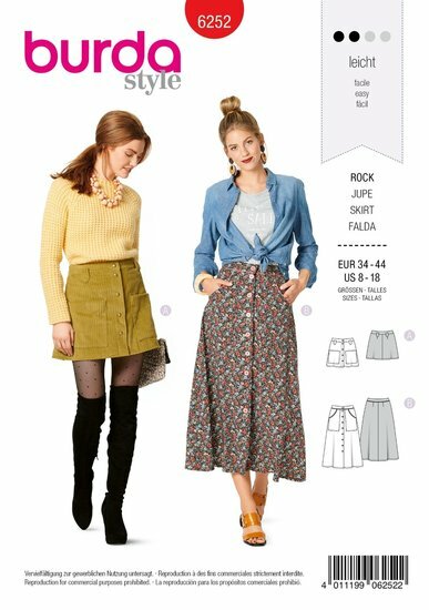 Burda Patroon 6252 - Rok